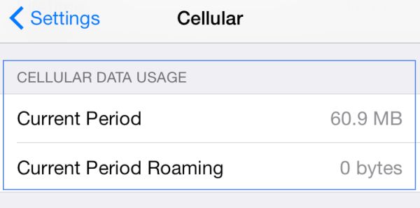 AT&T iPhone 6s SE Cellular Data Usage Settings