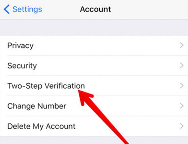 2 step verification option for WhatsApp iPhone 7