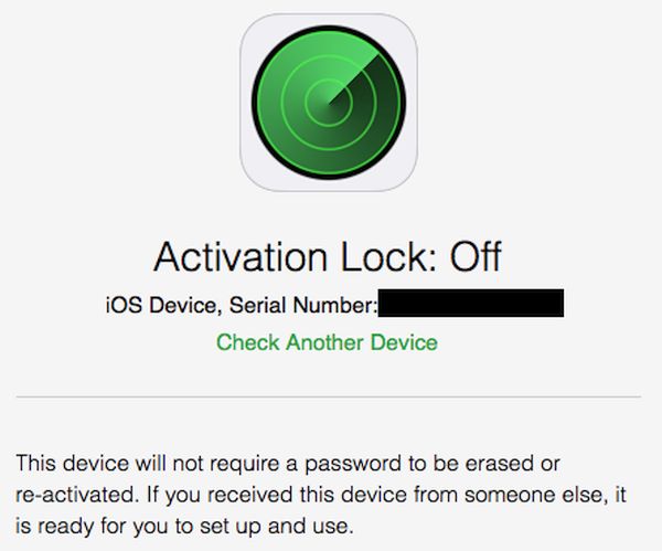 activation lock status check iphone serial number