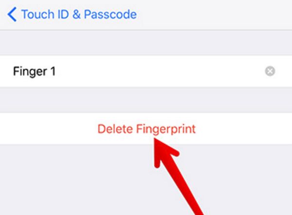 iPhone Delete Fingerprint