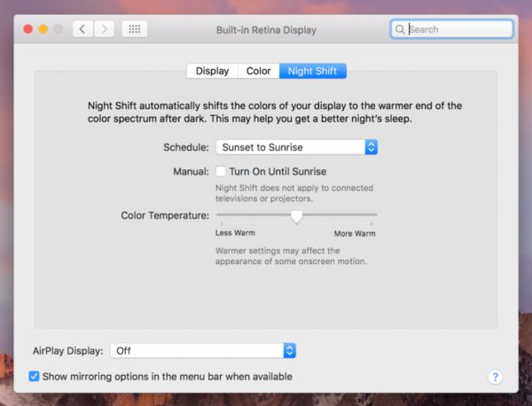 How to Turn On Night Shift option on your Mac