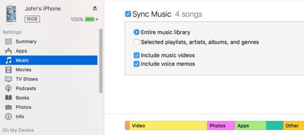 Sync Music Photos iPhone iTunes