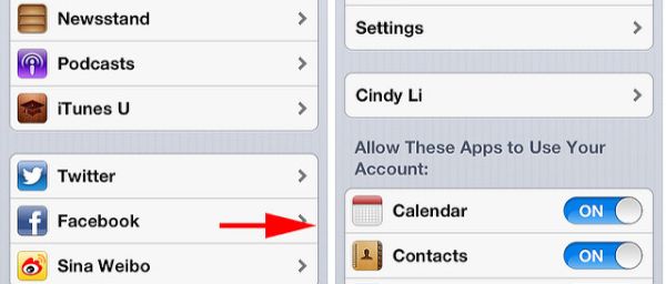 Facebook iPhone Settings Contacts Access