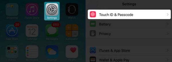 iPhone Settings - Touch ID & Passcode