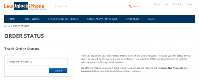 order status Unlock iPhone 6, 6 Plus, 5S, 5C, 5, 4S