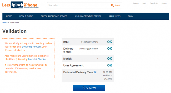 validation Unlock iPhone 6, 6 Plus, 5S, 5C, 5, 4S